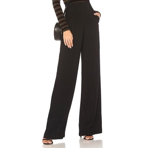 A.L.C. Marlo‎ Pant in Black Crepé Flare Women’s Size 0 - Picture 1 of 11